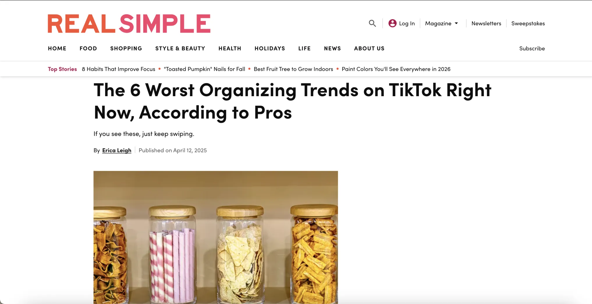 Real Simple: The 6 Worst Organizing Trends on TikTok Right Now, According to Pros