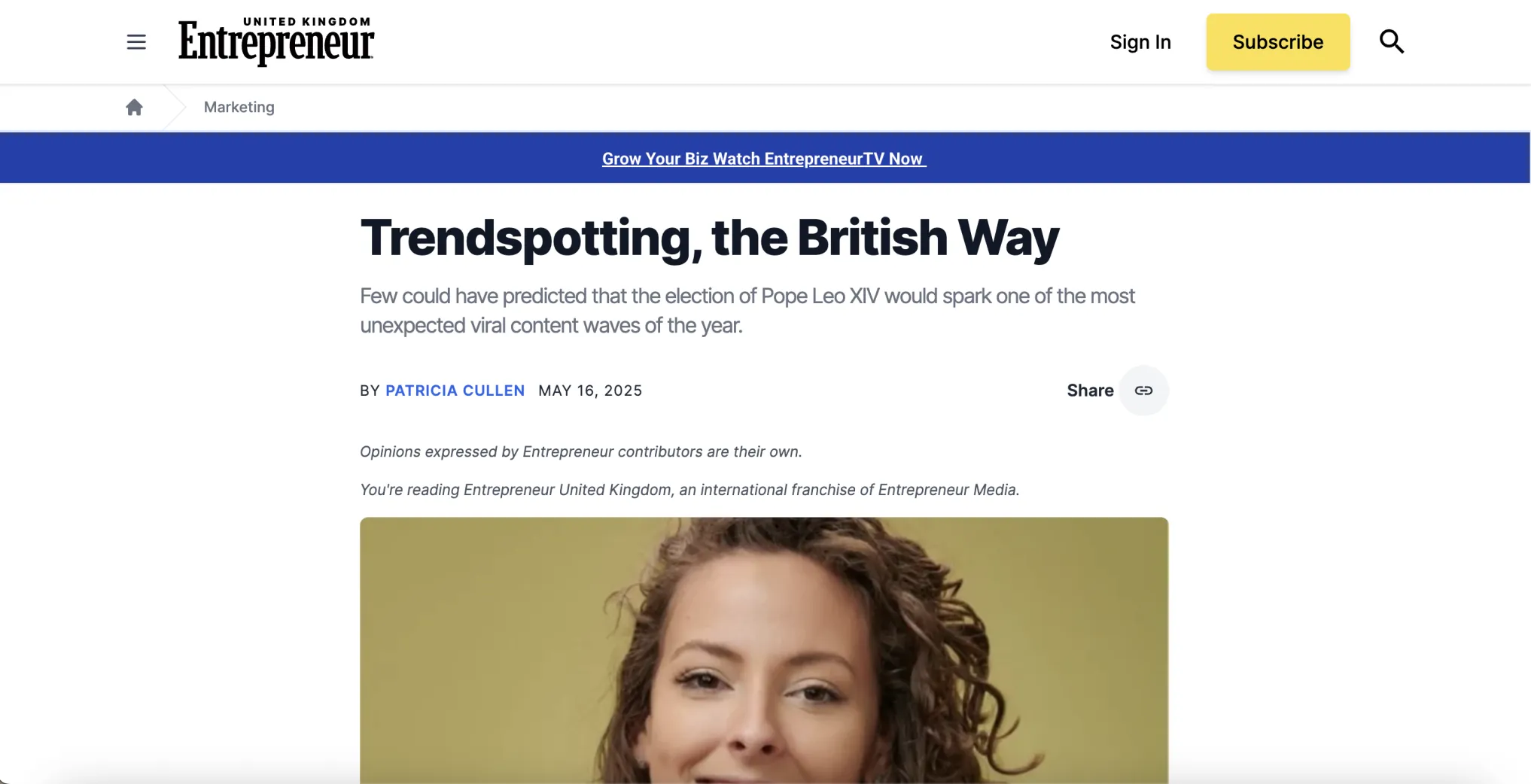 Entrepreneur: Trendspotting, the British Way