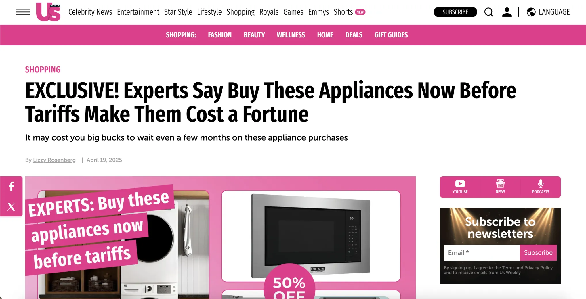 Us Weekly: EXCLUSIVE: Expert Says Buy These Appliances While You Can!